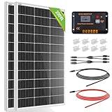 ECO-WORTHY 200 Watts 12 Volt/24 Volt Solar Panel Kit with High Efficiency Monocrystalline Solar Panel and 30A PWM Charge Controller for RV, Camper, Vehicle, Caravan and Other Off Grid Applications