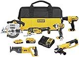 DEWALT 20V MAX Power Tool Combo Kit, 6-Tool Cordless Power Tool Set with Battery and Charger (DCK661D1M1)