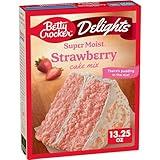 Betty Crocker Delights Super Moist Strawberry Cake Mix, 13.25 oz.