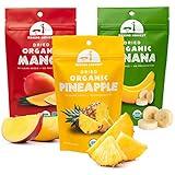 Mavuno Harvest Organic Dried Fruit Variety Pack | Dried Mango, Pineapple, and Banana | Healthy, Vegan, No Sugar Added, Non GMO Snacks for Kids & Adults | 2 Ounce, Pack of 3