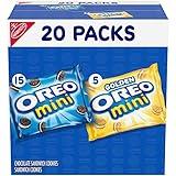 OREO Mini Mix Sandwich Cookies Variety Pack, 20 Snack Packs