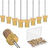 Jinei 36 Pcs Brass Ball Needle with Storage Air Pump Inflation Needles Ball Pump Pin Inflation Devices and Accessories for Blowing up Basketball Rugby Soccer Volleyball Beach Ball Yoga Ball