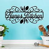 Jmyylaru Personalized Kitchen Wall Decor Chef Hat Metal Sign Custom Kitchen Sign Backsplash Sign Kitchen Wall Art Kitchen Wall Decor Gift for Grandma Housewarming Gift Kitchen Gift