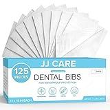 JJ CARE Dental Bibs [Pack of 125] - 13" x 18" White Dental Bibs, 3 Ply Waterproof Dentist Bibs, Dental Bibs Disposable for Eyelash Extension, Patient Bibs for Nail Art, Dental Napkins for Piercing