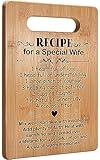 Popular Wife Gifts, Cutting Board Gift for Wife, Cute Wife Gifts from Husband Groom, Birthday Valentine's Day Anniversary Wedding Gifts for Wife