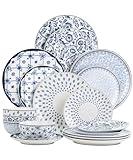 BTaT- Dinnerware Sets for 4, 12 pcs, Ceramic Dinnerware Sets, Plates and Bowls Sets for 4, Dish Set, Plate Set for 4, Dishes Set for 4, Kitchen Plates and Bowls Set, Dishware Sets, Plate Sets