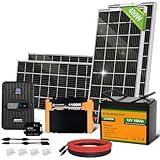 ECO-WORTHY 1.6KWH Complete Solar Panel Kit 400W 12V for RV Off Grid: 400W Solar Panels + 40A MPPT Charge Controller +12V 100Ah Lithium Battery + 1100W Solar Power Inverter + Bluetooth Module