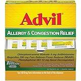 Advil Allergy and Congestion Relief Tablets, Pain Reliever, Fever Reducer and Allergy Relief with Ibuprofen, Phenylephrine HCl and Chlorpheniramine Maleate 4 mg - 50 Coated Tablets