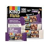 KIND Minis, Salted Caramel Dark Chocolate Nut/ Dark Chocolate Almond Coconut, 0.7 Ounce (Pack of 20)