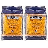 DeLallo Gluten Free Orzo Pasta, Made with Corn & Rice, Wheat Free, 12oz Bag, 2-Pack