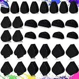 Dansib 32 Pcs Halloween Face Paint Sponges Face Painting Sponges High Density Face Painting Supplies for Adults Makeup Body Art Works, Tears, Droplets, Semicircles, Spades, Tears, Blocks(Black)