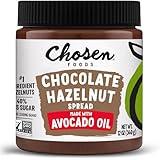 Chosen Foods Chocolate Hazelnut Spread made with 100% Pure Avocado Oil 12 oz 1-Pack