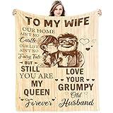 CENSIHER Gift for Wife from Husband to My Wife Blanket Wedding Anniversary Romantic Gifts for Wife Birthday Christmas Valentine's Mother's Day Healing Thoughts Blanket Presents for Her