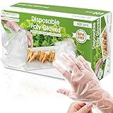 Keppi 600pcs Plastic Gloves - BPA & Latex Free Perfect Food Handling Safe Disposable for Cooking Bulk One Size Great Fit