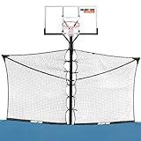 SILVER TIDE Basketball net Guard, Taller and Larger, Offers Greater Coverage, rebounder for in ground Basketball Hoop Outdoor - Power NET Prevents The Ball from Leaving The Court, Black