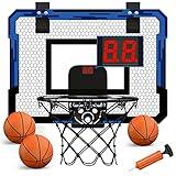 QDRAGON Mini Basketball Hoop, Over The Door for Indoor, with 3 Balls/Inflator/Breakaway Rim, Toy Gifts for Kids and Adults