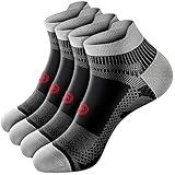 PAPLUS Low Cut Compression Socks for Men and Women, No Show Ankle Running Compression Foot Socks with Arch Support for Plantar Fasciitis, Cyling, Athletic, Flight, Travel, Nurses