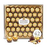 Ferrero Rocher, 42 Count, Premium Milk Chocolate Hazelnut, Chocolates for Gifting, 18.5 oz