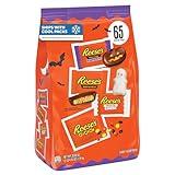 REESE'S Assorted Flavored Snack Size, Halloween Candy Bulk Bag, 36.03 oz (65 Pieces)