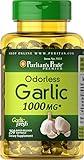 Puritan's Pride Odorless Garlic 1000 Mg Rapid Release Softgels, 250Count