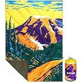 Bedvcaty Camping Blanket, Puffy Waterproof Travel Blanket, Warm Cozy Picnic Blanket, for Outdoors, Travel, and Mountain.(Mountain, 78" x 56")