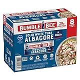 Bumble Bee Solid White Albacore Tuna in Water, 5 oz Can (Pack of 8) - Wild Caught Tuna - 29g Protein per Serving, High in Omega-3s - Non-GMO Project Verified, Gluten Free, Kosher