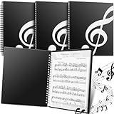 Fuyoooo 3 Pcs Sheet Music Folder Music Binder 40 Sleeves Display 80 Pages Write on Exposed Page Outside Sleeves Music Sheet Binder Fit Letter Size 8.5 x 11 Inch for Music Stand Organizer Artist Choirs