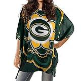 Littlearth Green Bay Packers NFL Sheer Caftan with Flower Design