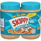 SKIPPY Creamy Peanut Butter, 40 Ounce Twin Pack,2.5 Pound (Pack of 2)