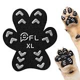 Anti-Slip Dog Paw Protector Pads for Senior Dogs, Dog Paw Black Stickers with Strong Traction on Hardwood Floor, Dog Essentials,12sets(48pcs) XL(41-60lbs)