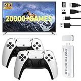 Vergissm Wireless Retro Game Console, 20000+ Classic Games Retro Game Stick, Plug & Play Video Game Console for TV, Dual 2.4G Wireless Controllers, 4K High Definition HDMI Output, Built-in 64G