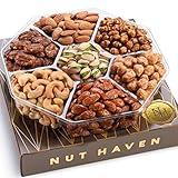 Nuts Gift Basket - Great Gift for Fathers Day - Assortment Of Sweet & Roasted Salted Gourmet Nuts - Assorted Food Gift Box for Fathers Day, Men, Him, Husband, Mothers Day, Sympathy, Family, Men & Women.