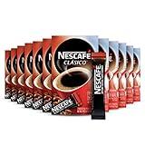 NESCAFE CLASICO, Dark Roast Instant Coffee, 12 boxes (84 packets)