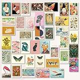 97 Decor Eclectic Wall Decor - 40Pcs Maximalist Decor, Colorful Wall Art Funky Decor Aesthetic Pictures, Eclectic Gallery Wall Prints Collage Kit, Famous Artist Paintings for Home Bedroom (4x6 Inch)