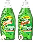 Gain Ultra Dishwashing Liquid Dish Soap, Original Scent, 38 fl oz (Pack of 2)