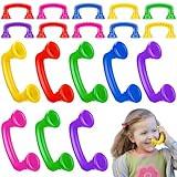 Honoson Whisper Reading Phones Auditory Feedback Reading Phone Classroom Hear Myself Sound Phone Colored Speech Therapy Toy Tool for Children Accelerates Reading Fluency and Pronunciation (18 Pcs)