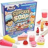 Playz Yummy Cupcake Soap & Bubbles DIY Science Kit - Fun STEM Gift for Age 8, 9, 10, 11, 12 Year Old Girls and Boys - Educational Arts and Crafts for Kids Age 8-12