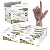 Dynarex Safe-Touch Vinyl Disposable Exam Gloves, Powder-Free, Food Safety and Compliance, Ambidextrous, Clear, Medium, 1 Case - 10 Boxes of 100 Safe-Touch Vinyl Disposable Exam Gloves