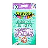 Crayola Colors of Kindness Special Edition Fine Tip Markers, School Supplies, 10 Count, Assorted Colors, Beginner Child and Up