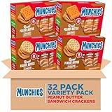 Munchies Sandwich Crackers, Assorted Peanut Butter Variety Pack (Pack of 4, 32 count)