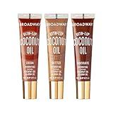 Ruby Kisses Broadway Lip Gloss Vita-Lip Tinted Lip Gloss Set, Non-Sticky Formula Long-Lasting, Moisturizing, Soothing, Super Glossy Lip Gloss with Coconut Oil 3pack (Cocoa, Butter, Chocolate)