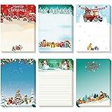 Christmas Sticky Notes Winter Scene Notepads Sticky Notes Snowman Note Pads Self-Adhesive Removable Notes Funny Holiday Notepads for Christmas Home School and Office 6 Pieces (Colorful Christmas)