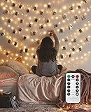 LECLSTAR 50 LED Photo Clips String Lights, 17ft with Remote - 8 Modes Fairy Lights to Clip on Pictures, Photos, Cards