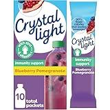 Crystal Light Pure Immunity Blueberry Pomegranate Drink Mix, 10 ct On-the-Go Packets