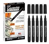 Dri Mark CFD5PK Counterfeit Bill Detector Marker Pen, Made in The USA, 3 Times More Ink, Pocket Size, Fake Money Checker - Money Loss Prevention Tester & Fraud Protection for U.S. Currency (Pack of 5)