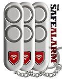 (3-Pack) The SafeAlarm Personal Self-Defense Safety Alarm Keychain |Loud 120DB Dual Alarm Siren Heard up to 600 ft/185 Meters Away | Emergency Safety Alarm for Women, Men, Children, Elderly