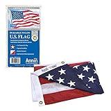 Annin Flagmakers Model 2460 American Flag All-Weather Nylon SolarGuard Nyl-Glo, 3x5 ft.