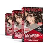 Revlon ColorSilk Beautiful Color Permanent Hair Color, Long-Lasting High-Definition Color, Shine & Silky Softness with 100% Gray Coverage, Ammonia Free, 30 Dark Brown, 3 Pack