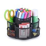 Topwey Pen Holder for Desk, Rotating Pencil Holder, Cup Holder for Desk Office Pen Organizer in Black