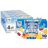 Capri Sun Roarin' Waters Tropical Tide Naturally Flavored Water Kids Beverage (40 ct Pack, 4 Boxes of 10 Pouches)